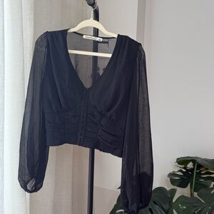 Liberty Love Black Sheer Blouse